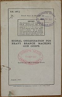 Signal Organisation for Heavy Branch Machine Gun Corps (SS.167) August 1917 - Title page.jpg